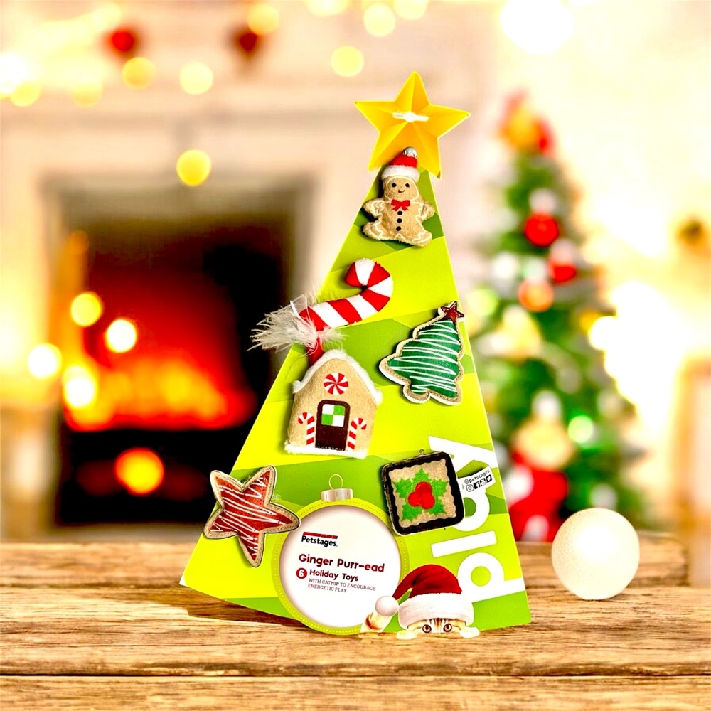 Holiday Cat Toy Set - Green and Red